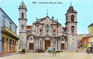 Charabanc: View of the Cathedral, Havana, Cuba
