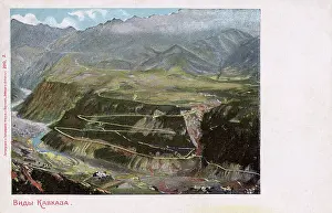 Pathways: View in the Caucasus Mountains, Russia