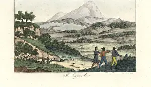 Ferrario: View of the Cayambe volcano in the Andes, Ecuador
