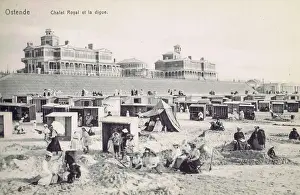 Ostende: A view of the Chalet Royal and the seafront (La Digue)