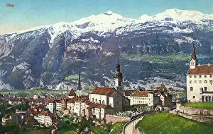Chur: View of Chur (Coire), Grisons, Switzerland