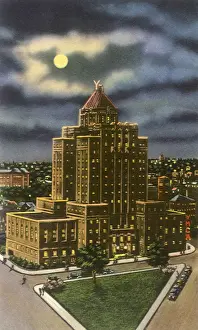 Akron: View of City and Building. Akron