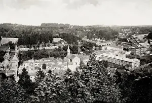 Maze: View of the city centre of Luxembourg