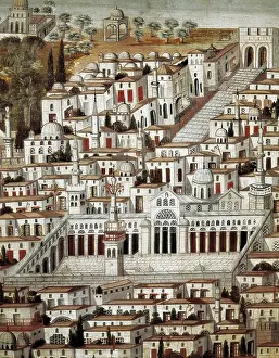 Edifices: View of the city de Damascus, Syrian anonymous