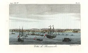 Migliavacca: View of the city of Paramaribo, Surinam