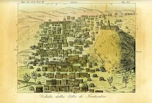Caillie: View of the city of Timbuktu, Mali
