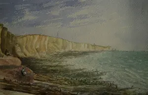 Breakers: View of cliffs near Brighton, Sussex