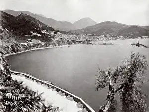 Salerno: View of the coast at Salerno, italy