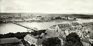 Coblenz: View of Coblenz and river, Germany