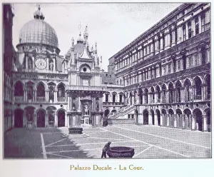 Ducale: A view of the courtyard of Palazzo Ducale, Venice, 1929