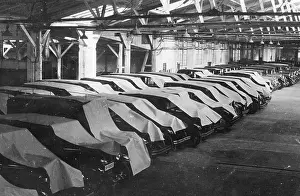 Safekeeping: View of a covered parking during the Great Depression