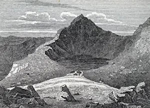 Snowdonia: View of the crater at the summit of Cader Idris, Snowdonia