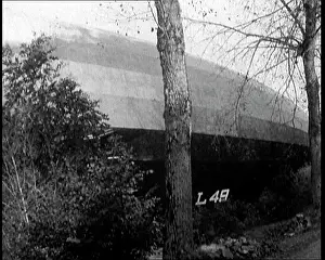 Grounded: A View of the Damaged Sides of a Zeppelin Airship