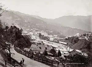 Darjeeling: View of Darjeeling from below Ada village, India
