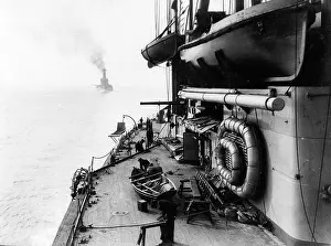 Indefatigable: View on deck HMAS Australia, WW1