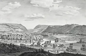 C1860: View on the Delaware: water gap in the distance