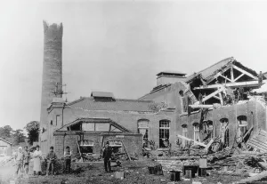Ins. Of Civil Engineers: Front View of devastated Nagoya Spinning mill