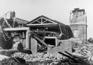 Mino: Side view of the devistated Nagoya Spinning mill