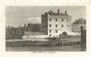 Jacobean: View of the dilapidated Croydon Palace in 1807