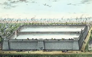 Reservoirs: View of the Distributing Reservoir, New York