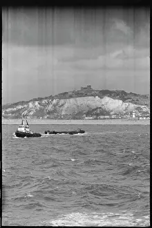 Backgroundthe: A view of Dover Castle, seen from the south, with