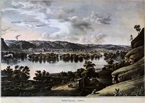 Dubuque: View of Dubuque and River
