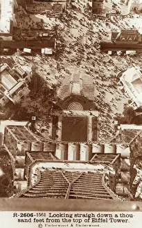 Vertigo: View down from the top of the Eiffel Tower
