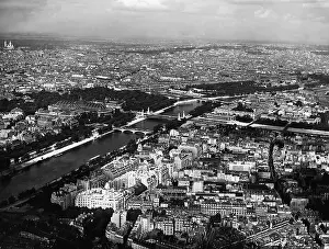 Pont: View from the Eiffel Tower on Paris, 1938