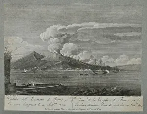 Eruptions: View of the eruption of smoke and ash - September 1804