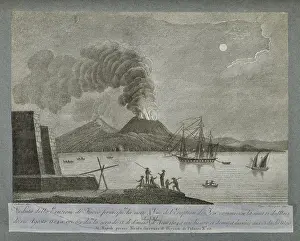 Eruptions: View of the eruption of Vesuvius - 1804