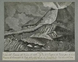 Eruptions: View of the eruption of Vesuvius - 1804