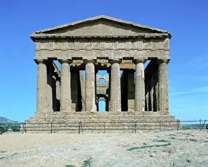 Agrigento: View of the facade of