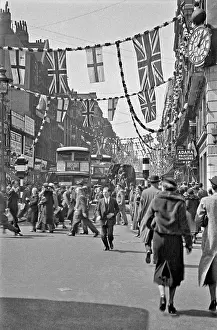 Adana: View of Fleet Street, London, with flags