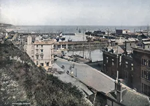 John Maclellan: View of Folkestone harbour, Kent