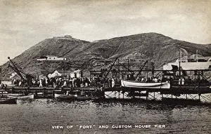 Vicente: View of fort and pier, St Vincent Island, Cape Verde Islands