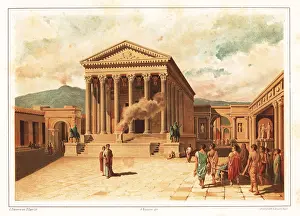 Restorations: View of the Forum, Pompeii