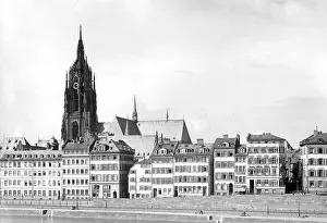 Facades: View of Frankfurt from the river Main, Germany