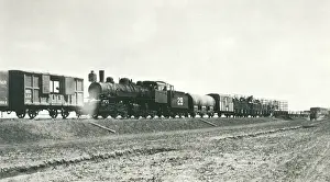 Sepia Images: View of a fully armed train, Iraq