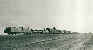Sepia Images: View of a fully armed train, Iraq