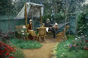 Hammock: View of a Garden, Linkoping, 1887-1888, by Johan Krouthen
