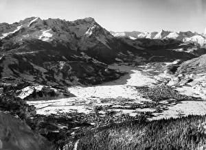 Garmisch: View of Garmisch-Partenkirchen in winter, 1936