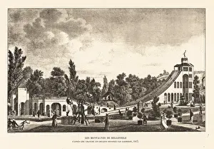 Belleville: View of the giant roller coaster in Belleville