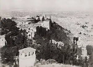 View of Granada Spain from the Alhambra Palace
