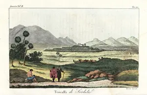 Verico: View of the Great Pyramid of Cholula, Mexico