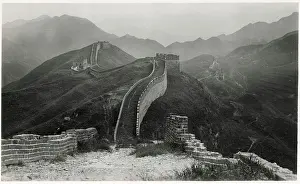 View along the Great Wall, China