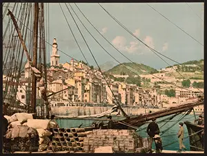 Mentone: View from the harbor, Mentone, Riviera