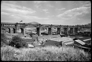 Segmental: A view of the High Level Bridge, a combined road