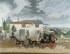 Highgate: View on the Highgate Road coach outside inn