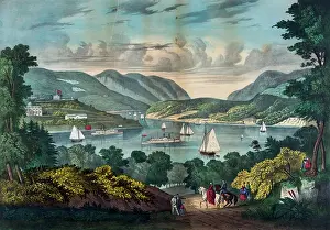 Steamboats: View on the Hudson - West Point
