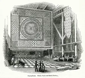 Baber: View inside a floor cloth factory, Knightsbridge, SW London